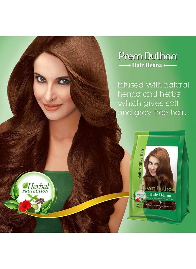 Prem Dulhan Hair Henna Natural Henna Based Hair Color |Natural Brown| -125 Grm (Pack Of 2)  - Image 2