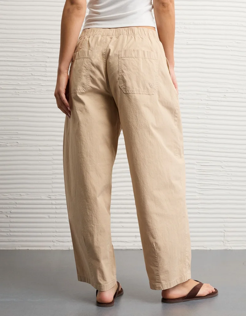 American Eagle  AE Low-Rise Pull-On Barrel Pant for Women | Best Price UAE