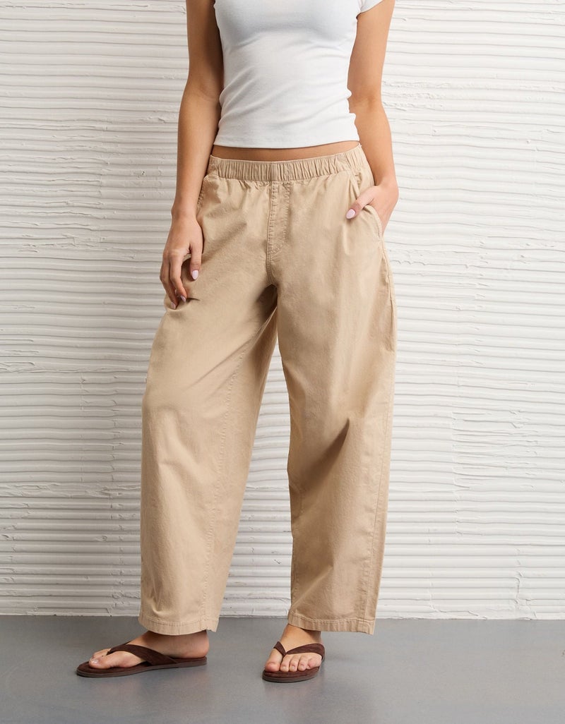 American Eagle AE Low-Rise Pull-On Barrel Pant - Image 1