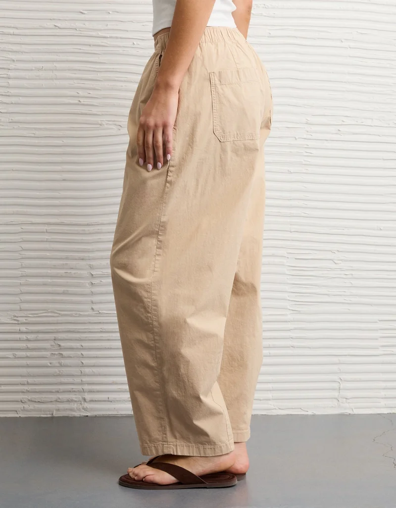 American Eagle  AE Low-Rise Pull-On Barrel Pant for Women | Best Price UAE