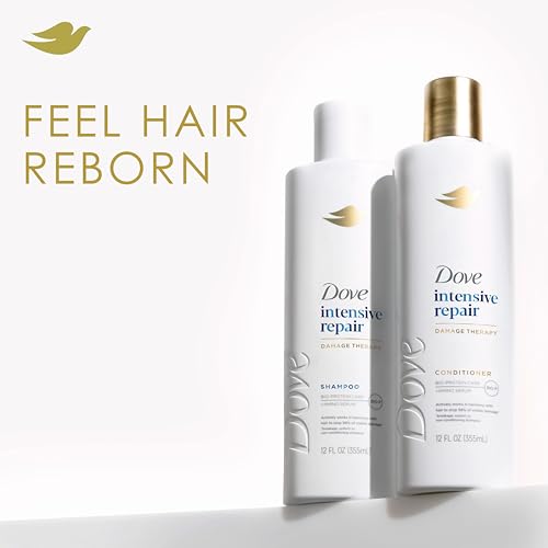 Dove Shampoo Intensive Repair for Damaged Hair with Bio-Protein Care Technology and Amino Serum 12 Fl Oz - Image 2