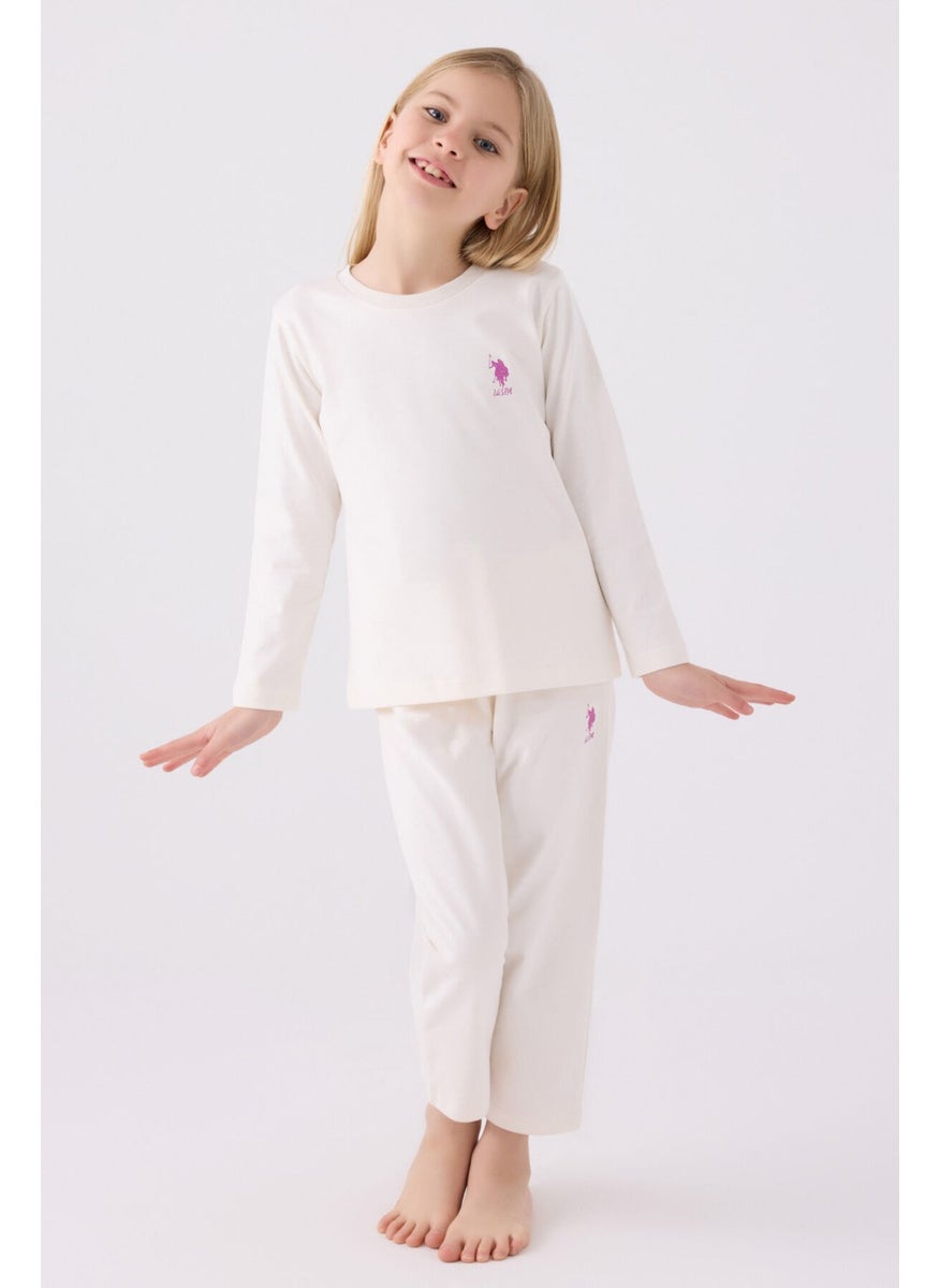 U.S. Polo Assn. - Girls Vanilla Pajama Set - Image 1