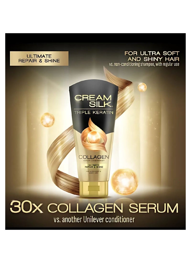 Creamsilk Triple Keratin Collagen Serum with Ultimate Repair & Shine Conditioner 340ml  - Image 2