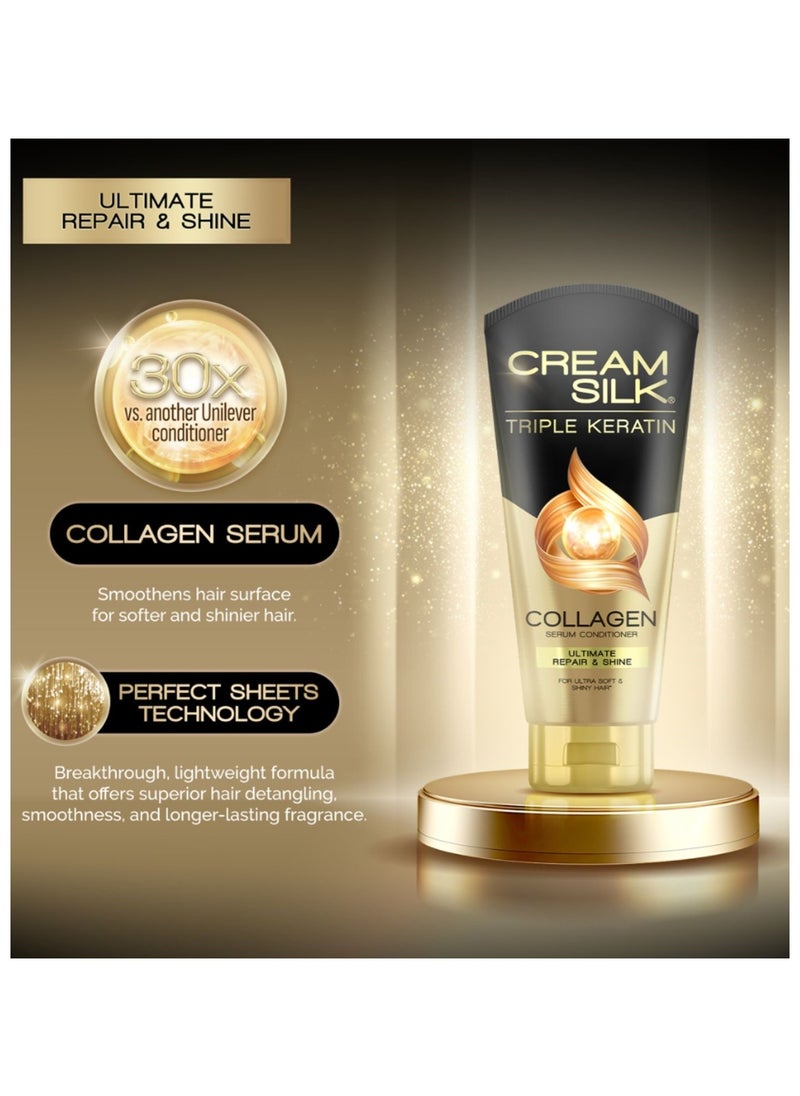 Creamsilk Triple Keratin Collagen Serum with Ultimate Repair & Shine Conditioner 340ml  - Image 3