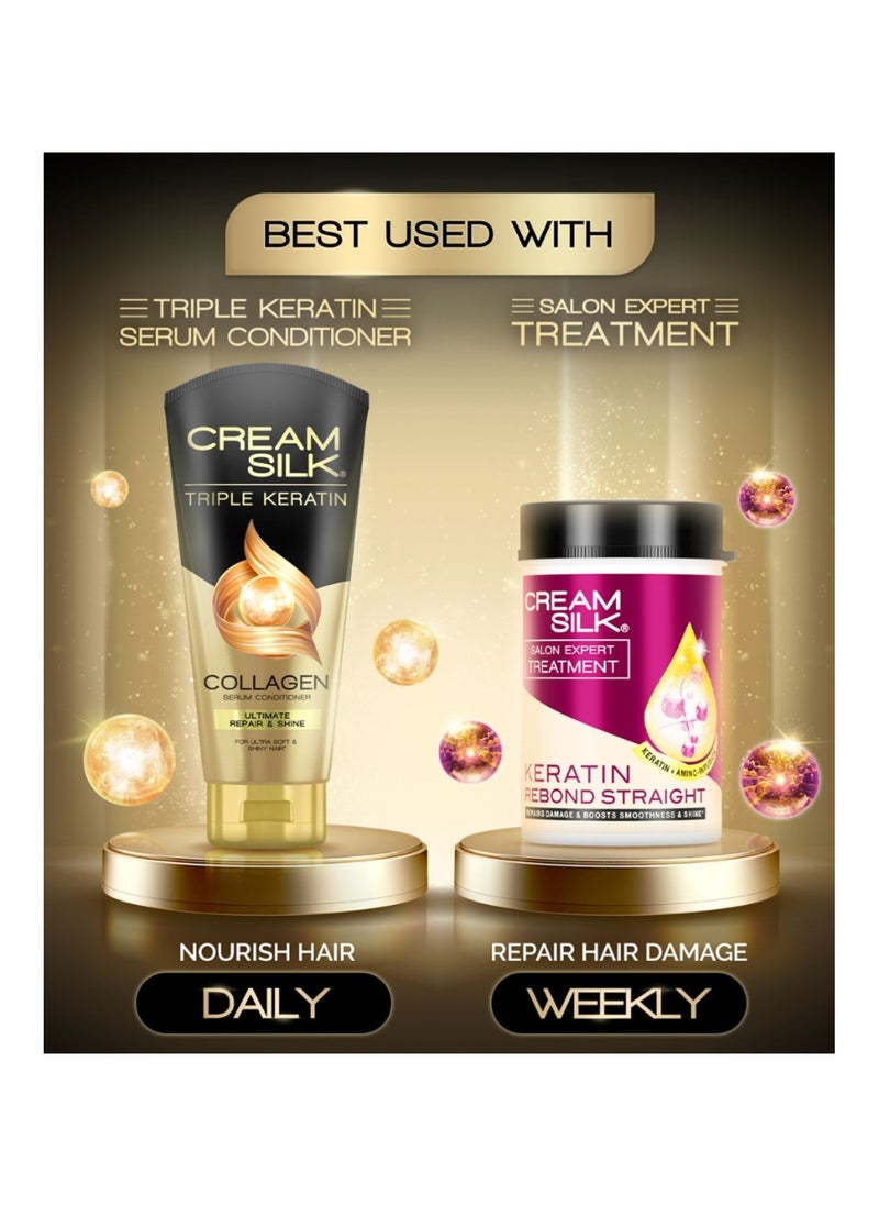Creamsilk Triple Keratin Collagen Serum with Ultimate Repair & Shine Conditioner 340ml  - Image 4