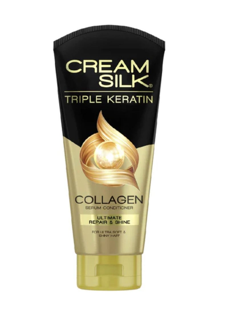 Creamsilk Triple Keratin Collagen Serum with Ultimate Repair & Shine Conditioner 340ml  - Image 1