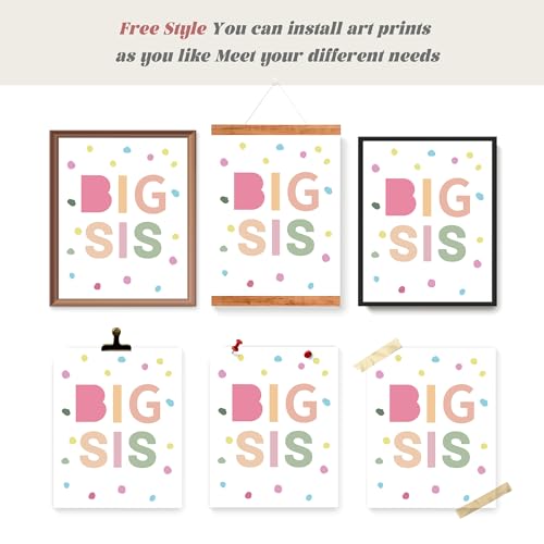 LARTSFRO Brother and Sister Make The Best Friends Wall Art Decor Posters, Baby Boys Gril Nursery Room Playroom Bedroom Bathroom Wall Art Decor, Inspirational Decor for Big Sister Little Brother Nursery Toddler Baby, Gifts for Kids 10x8 Inch Set of 4 Pcs (UNFRAMED) - Image 4