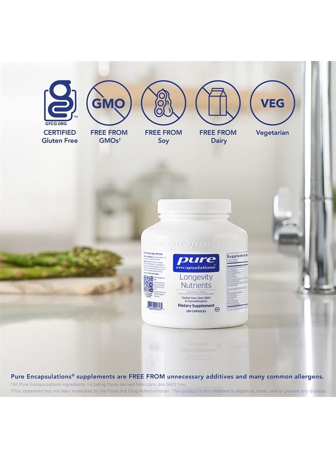 Pure Encapsulations Longevity Nutrients | Multivitamin/Mineral Complex to Support Healthy Aging, Brain Function, Eyes, Bones, and Vascular Health* | 120 Capsules - Image 3