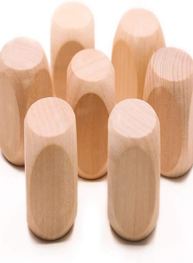 SelHeng 10 Pcs Wooden Dice, 6 Sided Blank Dice Round Corner Cube DIY Graffiti Crafts Toy Board Game Party Supplies Standard Game Dices (1.8cm) - Image 1