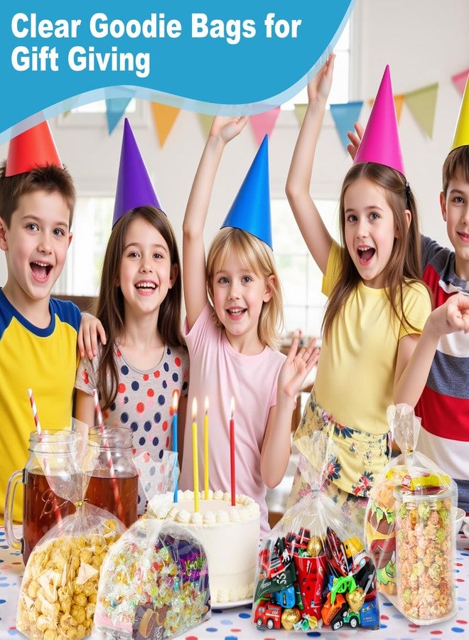 SUREHOME Cellophane Bags Clear Treat Bags with Ties 50 Pcs 9"x12" x3.15" Flat Bottom Gusset Gift Wrappers Can Stand Up Cello Goodie Bag for Birthday Party Favors Candy Snack Mugs Gift Giving Packaging - Image 4