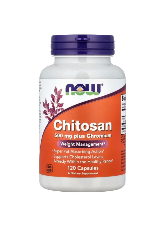 now Chitosan plus Chromium, 120 Capsules - Image 1