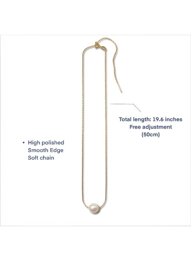 اللوتس الأزرق عقد لؤلؤ BLUELOTUSSE طبيعي من المياه العذبة – لؤلؤ باروك مختار يدويًا بحجم 11 مم، حجر بخت شهر يونيو، عقد أنيق لهدايا الأعياد والمناسبات للنساء - Image 4