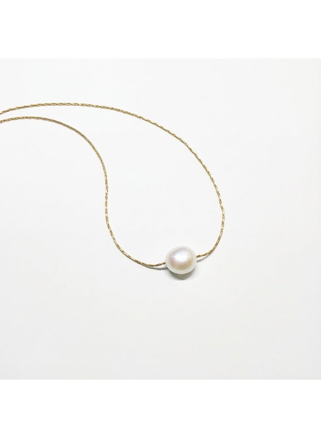 اللوتس الأزرق عقد لؤلؤ BLUELOTUSSE طبيعي من المياه العذبة – لؤلؤ باروك مختار يدويًا بحجم 11 مم، حجر بخت شهر يونيو، عقد أنيق لهدايا الأعياد والمناسبات للنساء - Image 2