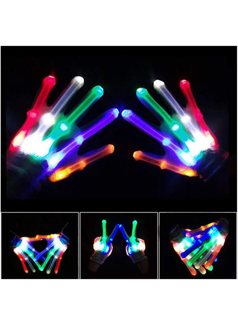 LED Flashing Gloves, Light-Up Gloves of 6 Modes Flashing for Concert Party Costume Cosplay Festival - Image 1