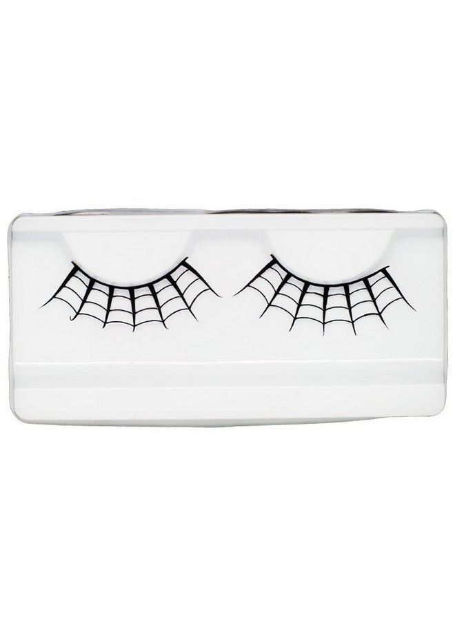 EMILYSTORES - Spider Web Crown Halloween Costume Fancy Fashion Party Look Black Paper Lashes False Eyelashes 1 Pairs - Image 1