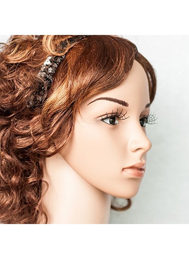 EMILYSTORES - Spider Web Crown Halloween Costume Fancy Fashion Party Look Black Paper Lashes False Eyelashes 1 Pairs - Image 1