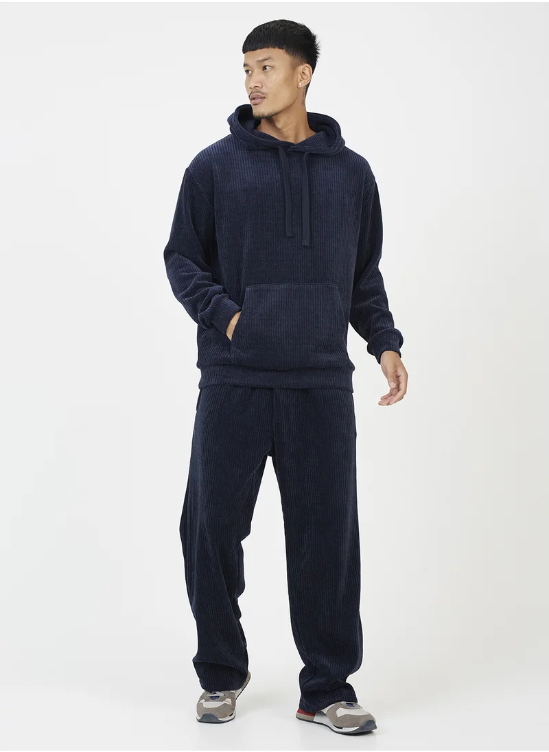 برايف سول Relaxed Ribbed Wide Leg Joggers