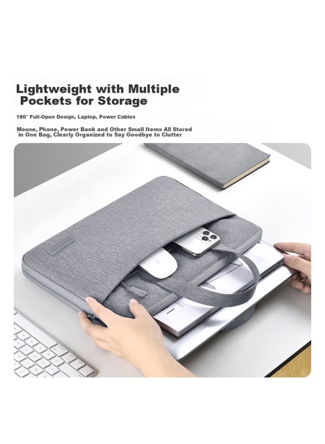 Brinch Full-open Laptop Bag 12/13.3 Inch Uni Business Lightweight Notebook Case - Image 2