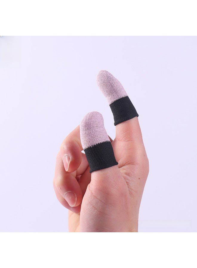 Hand-swimming Finger Set E-sports Game Finger Set 24-pin Ultra-thin Silver Fiber Anti-slip Anti-sweat Professional Chicken Eating And Walking Artifact-Product Color:Carbon Fiber Lock Edge [a Pair Of Belt Packaging]]  - Image 4