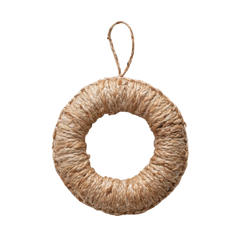 Creative CoOp Round Woven Jute Trivet with Loop Natural