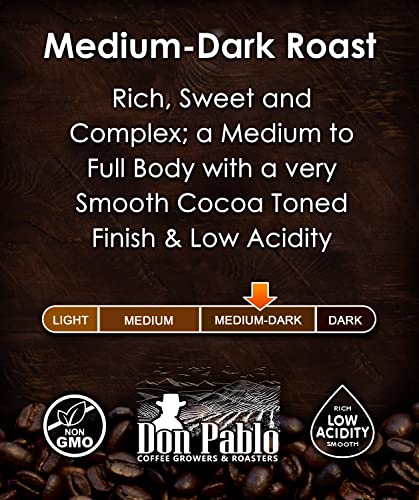Cafe Don Pablo Don Pablo Gourmet Coffee  Signature Blend  Medium Dark Roast  Whole Bean Coffee  100 Arabica Beans  Low Acidity and NonGMO 2 Pound Original - Image 5