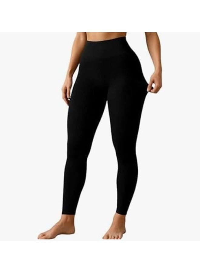 Ronza High Waist Ribbed Cotton Sports Leggings for Women and Girls Stretchy Breathable Activewear Comfortable Fit Up to 105 Kilo - Image 2