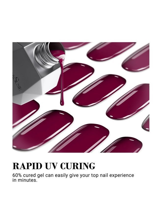 MelodySusie Semi Cured Gel Nail Strips, Wine Red - Works With Any Nail Lamps, Salon-Quality, Long Lasting, Easy To Apply - Includes 30Pcs, 2 Prep Pads, Nail File & Wooden Stick - Image 2