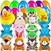 Sofier Plastic Easter Eggs with Animal Toys 12pcs Filled Easter Eggs 34 Easter Basket Stuffers Easter Egg Fillers Kids Classroom Gift Exchange Party Favors - Image 2