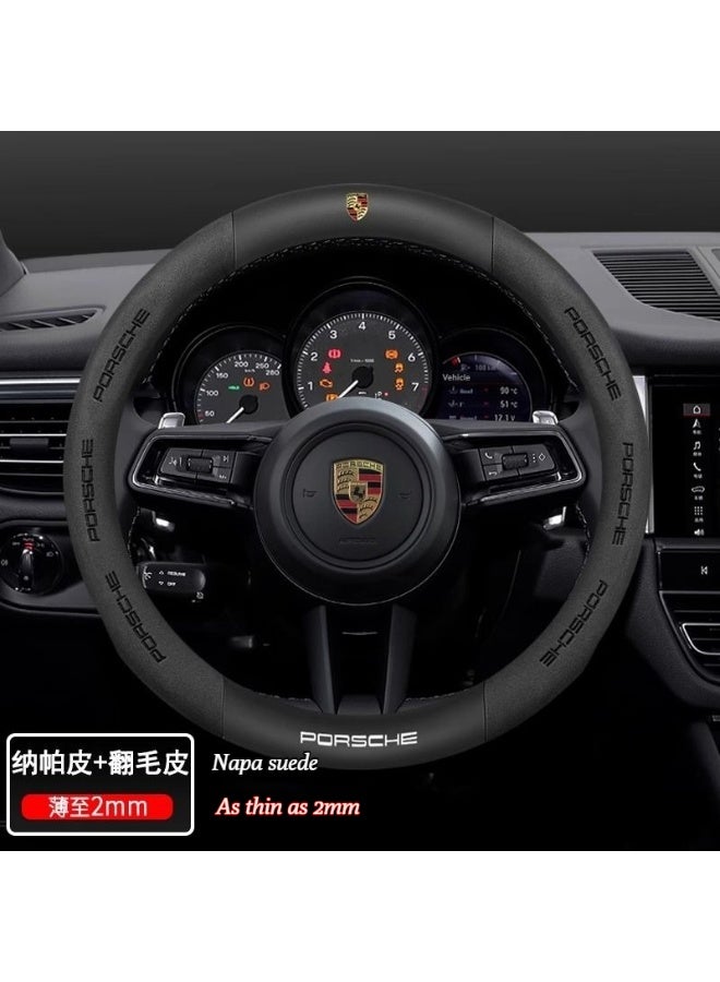 Generic Porsche steering wheel cover for Panamera, Macan, Cayenne, 911, Maserati - special interior car handle cover - Image 1