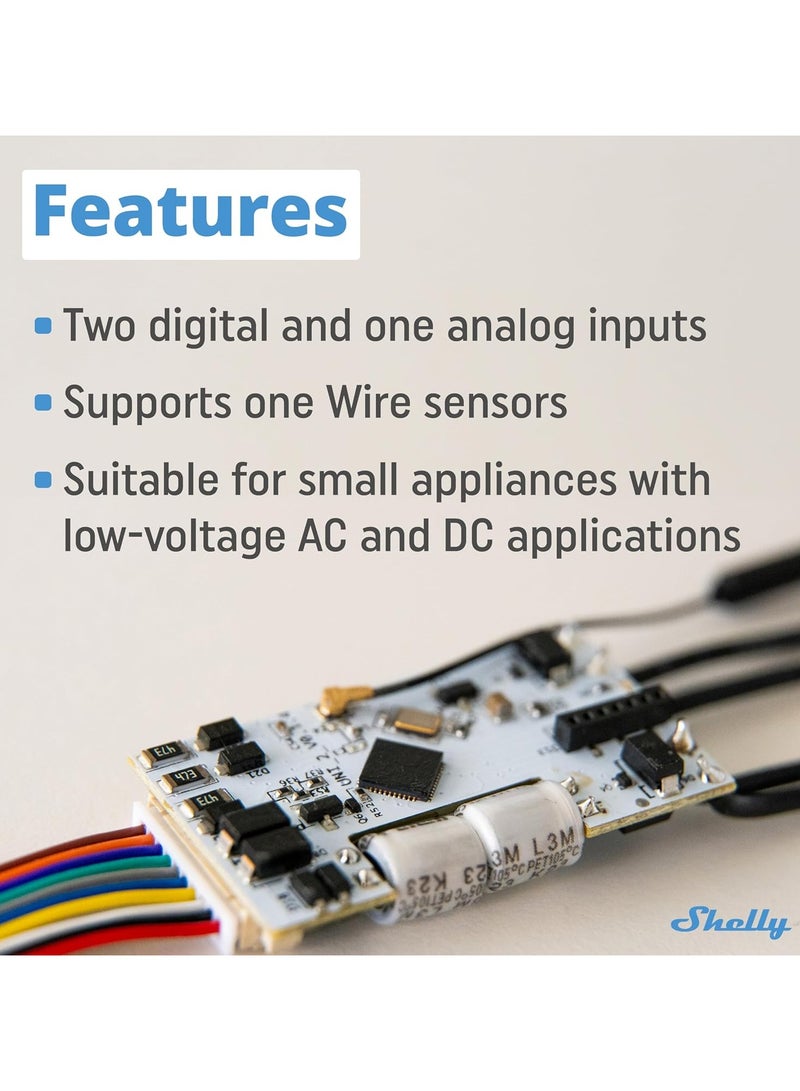 Shelly Plus Uni | Smart Wi-Fi and Bluetooth Operated Module with Dry Contacts | Home Automation | Compatible with Alexa & Google Home - Image 4