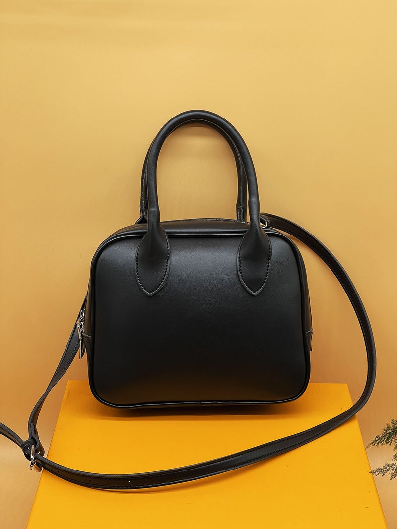 New Fashion Crossbody Large Capacity Tote Womens Bag Black 