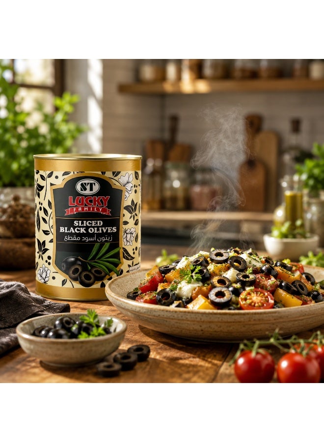 ST Lucky Family Sliced Black Olives Large Can 3.1kg - Image 3