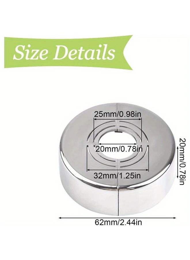 2pcs Black Plastic Wall Hole Cover Round Escutcheon Adjustable Pipe Flange Fittings - Image 4