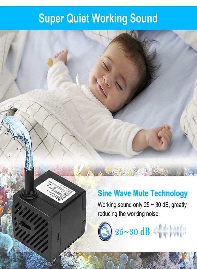 DaToo 95GPH 5W Small Submersible Water Pump Mini Fountain Pump Ultra Quiet For Aquarium Fish Tank Pond Statuary Hydroponics - Image 5