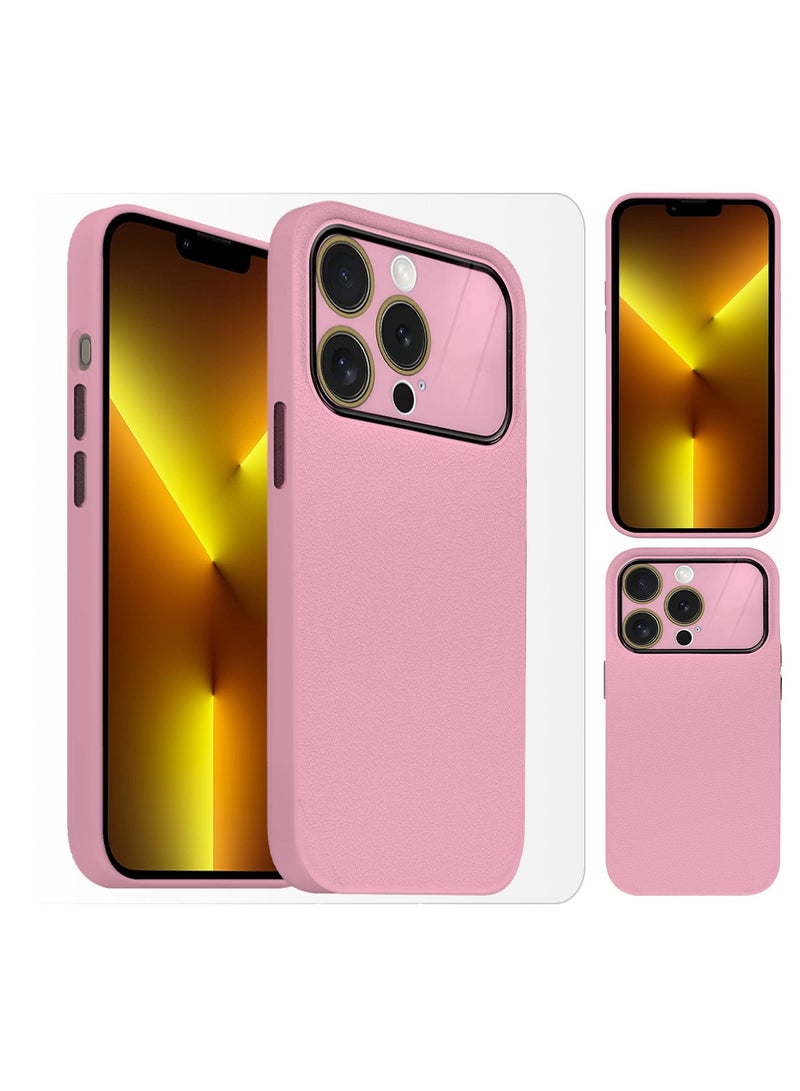 Hard Silicone Case Cover for Apple iPhone 13 Pro Max - Cover with Camera Protection Bumper - Auto Focus Design - Pink - Image 1