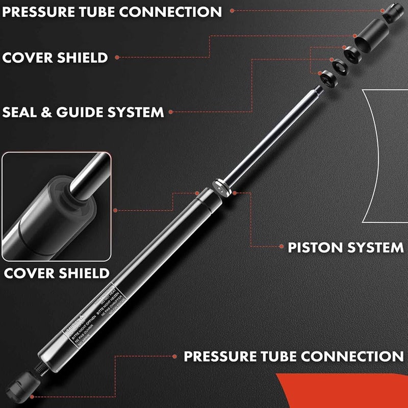 A-Premium Rear Trunk Lift Supports Shock Struts Compatible with Ford Fusion Mercury Milan Lincoln MKZ without Spoiler 2-PC Set - Image 5