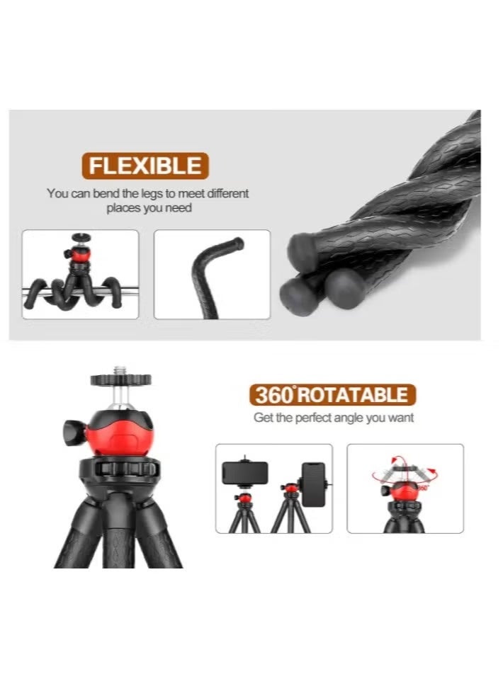 HEXABEX Mini Phone Tripod Stand 360 Rotation Portable Flexible octopus Selfie Stick Compatible with All Cell Phones/Cameras - Image 3