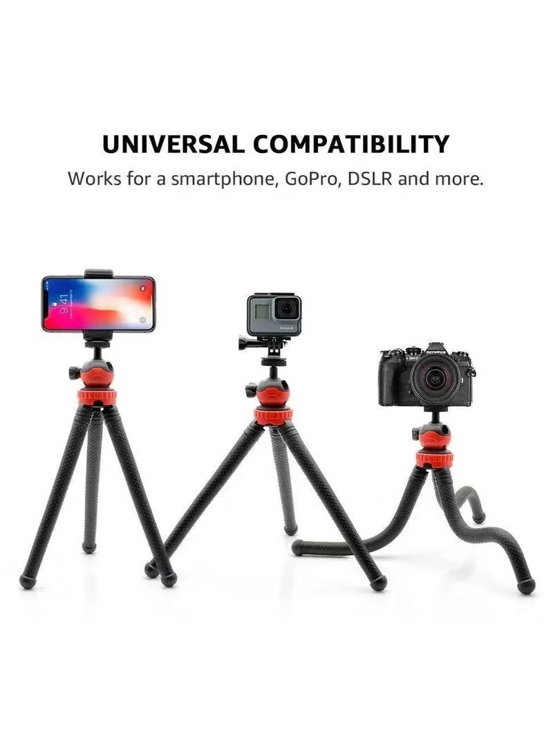 HEXABEX Mini Phone Tripod Stand 360 Rotation Portable Flexible octopus Selfie Stick Compatible with All Cell Phones/Cameras - Image 2