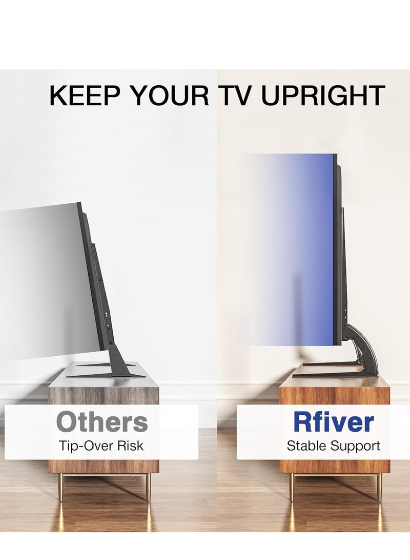 Universal TV Stand Legs for 20 to 65 TVs - Tabletop Replacement Pedestal for LCD/LED/OLED/Plasma - Image 3