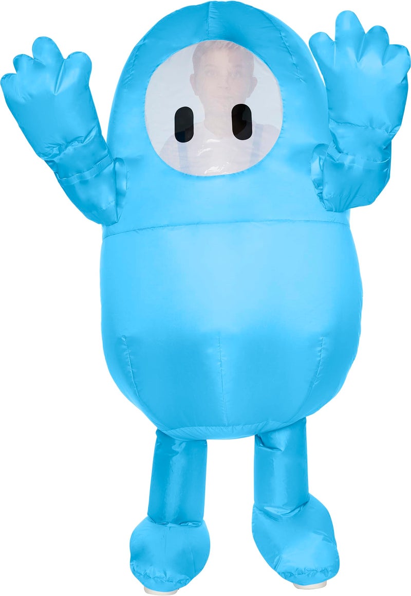 InSpirit Designs Fall Guys Blue Inflatable Kids Costume Officially Licensed Halloween Outfit for Boys and Girls Fall Guys Inflatable - Image 3