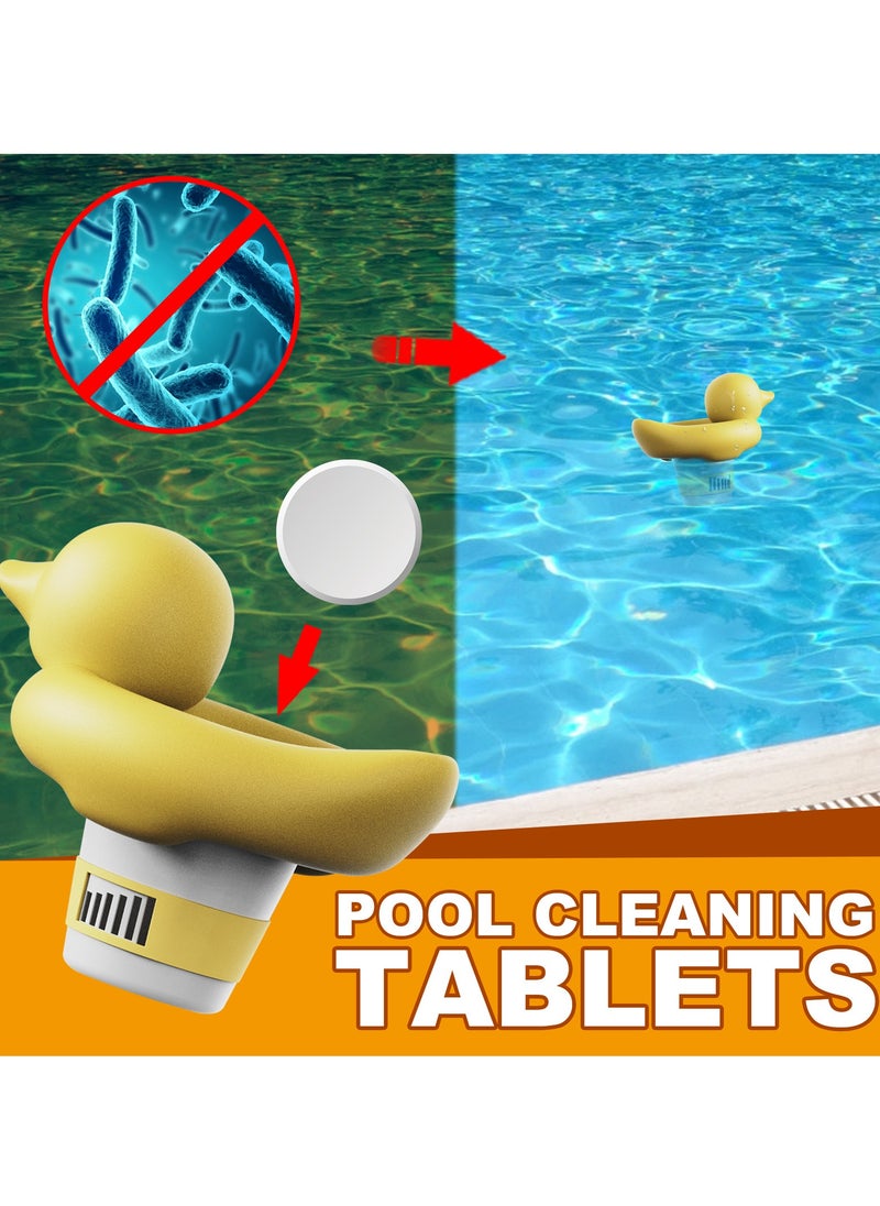 YEGBONG Pool Cleaning Float And Purifier Tablets Kit, 100g Chlorine Tablets, Chlorinating Tablets with Chlorine Floater Dispenser, Long Lasting Chlorinating Tabs, Chlorine Tabs for for Swimming Pools Hot Tubs, Swimming Pool Cleaning Tablet  - Image 3