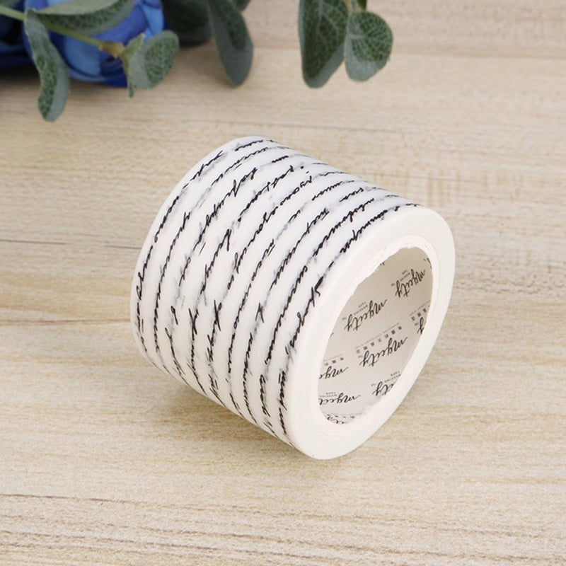 الشريط اللاصق الزخرفي الأسود القوطي الورقي - 2 لفات للفنون الحرفية DIY - Image 5