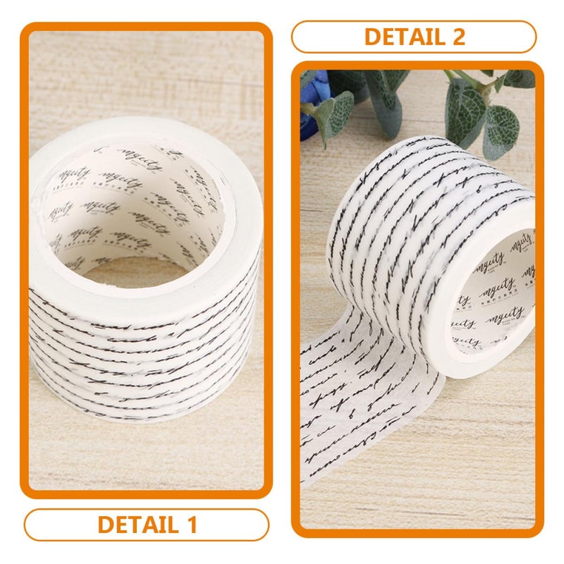 الشريط اللاصق الزخرفي الأسود القوطي الورقي - 2 لفات للفنون الحرفية DIY - Image 4