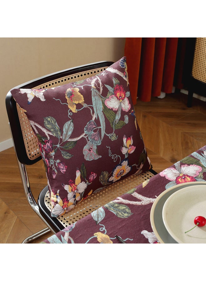 New Chinese Style Pillowcase Cotton And Linen Style Flower And Bird Printed Bedside Soft Cushion Office Pillow Living Room Sofa Pillow