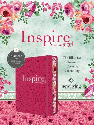 Inspire Bible Nlt Hardcover Leatherlike Pink Peony Filament Enabled