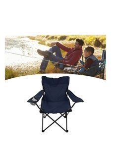 Folding Chair Strong Steel Structure Oxford Cloth Portable Camping Chair With Arm Chair Cup Holder With Storage Bag
