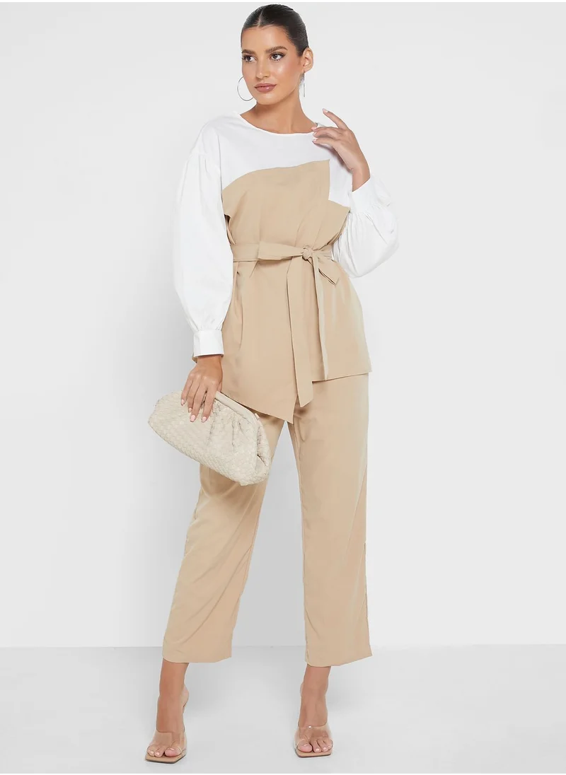 Ginger Colorblock Pants Set