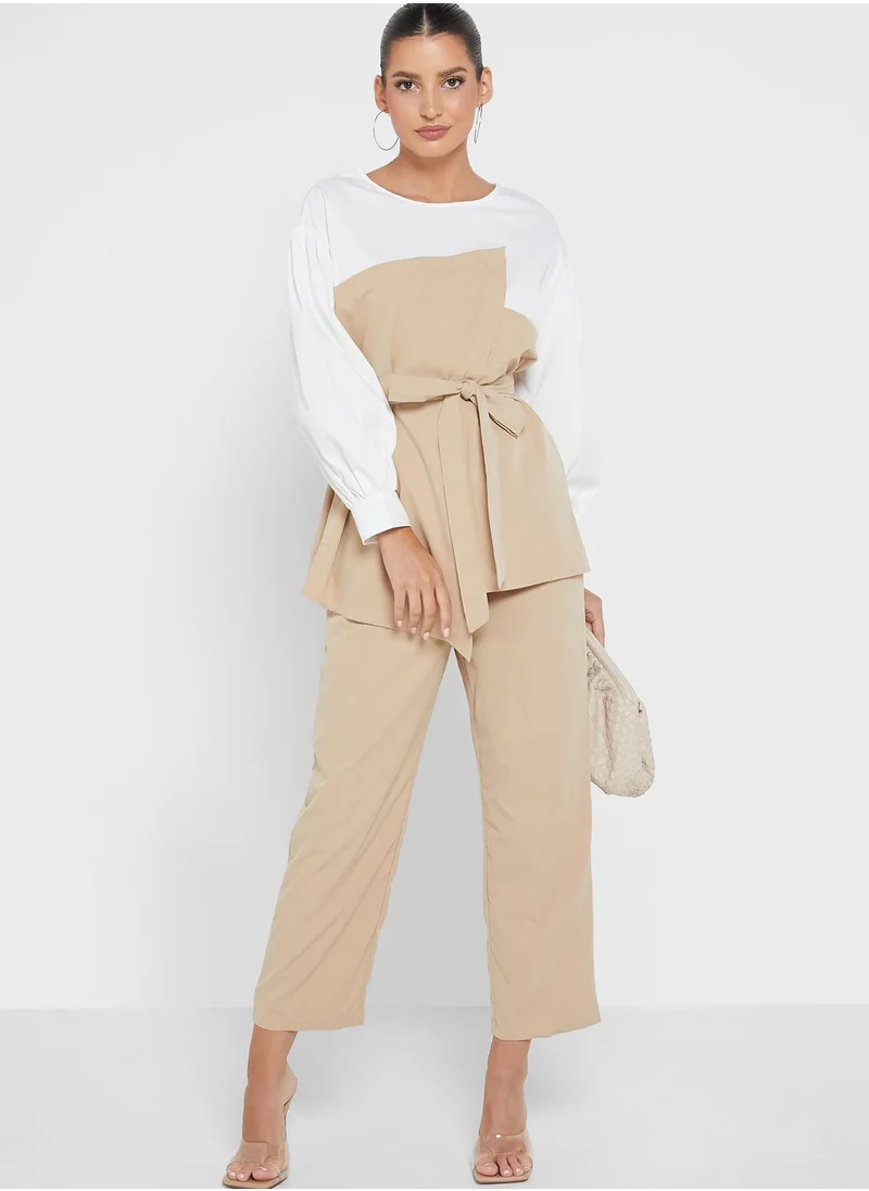 Ginger Colorblock Pants Set