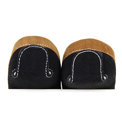 Neska Moda 6 To 12 Months Baby Boys Synthetic Leather/Suede Loafer Booties (Brown,Black)-BT1271 - Image 3