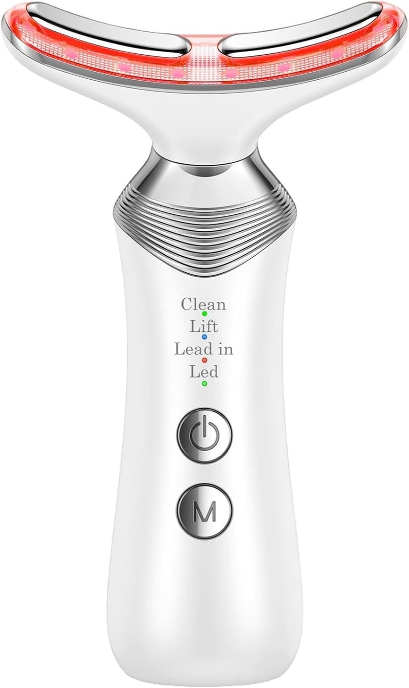 Face Sculpting Massager with 5 Colors Light Therapy EMS AntiAging Facial Device for Neck Jaw Cheek 4 Modes 42C Heat Lymphatic Drainage